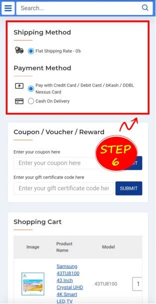 Online Purchase Procedure 6
